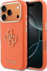 Guess FW Resin Big 4G Logo Case for iPhone 17 Pro 6.3" Orange - GUHCP17L5PS4RGGO