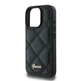 Guess Quilted Metal Logo Case for iPhone 16 Pro Max 6.9" Black - GUHCP16XPSQSQSK