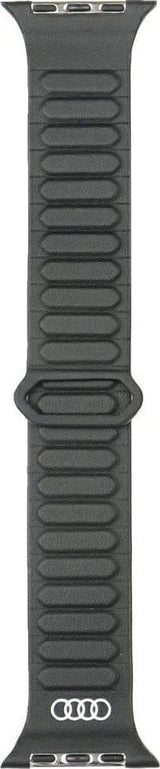 Audi Logo Synthetic Leather Magnetic strap for Apple Watch 44/45/46/49mm Black - AU-SL-AW44-49-GT/D2-BK
