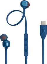 JBL Harman Tune 310C In Ear USB C Headphones Blue - JBLT310CBLU