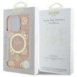 Guess IML Peony On 4G Background Case with MagSafe for iPhone 16 Pro Max 6.9" Pink - GUHMP16XH4PYEEP
