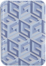 Guess Gcube Stripe Wallet Card Slot Stand Case with MagSafe Blue - GUWMSHGCFSEB