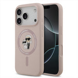 Karl Lagerfeld Liquid Silicone Karl and Choupette with MagSafe Case for iPhone 17 Pro 6.3" Pink - KLHMP17LSCMKCRHP