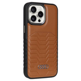 Audi Synthetic Leather Hard Case with MagSafe for iPhone 15 Pro 6.1" Brown - AU-TPUPCMIP15P-GT/D3-BN