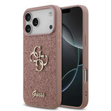 Guess PU Fixed Glitter Big 4G Metal Logo Case for iPhone 17 Pro Max 6.9" Pink - GUHCP17XHG4SGP