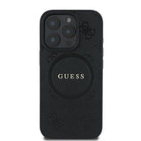 Guess Saffiano Peony Stamp Case with MagSafe for iphone 16 Pro Max 6.9" Black - GUMP16XPSAPSMEK