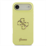 Guess Liquid Silicone 4G Metal Logo Case for iPhone 17 Air 6.5" Yellow - GUHCP17MSC4GLMY