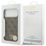 Guess 4G Triangle Logo Case with MagSafe for iPhone 17 Pro Max 6.9" Brown - GUHMP17XP4TSRCMW