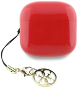 Guess Glossy Effect Printed Classic Logo & Charm TWS Earphones Red - GUTWSXMCCLR