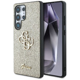 Guess Fixed Glitter Big 4G Metal Logo Case for Samsung Galaxy S25 Ultra 6.9" Gold - GUHCS25LHG4SGD