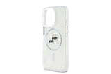Karl Lagerfeld IML Karl & Choupette Head Metal Frame Case with MagSafe for iPhone 16 Pro Max 6.9" Clear - KLHMP16XHLSKCH