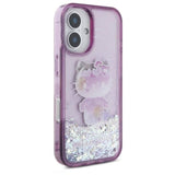 Hello Kitty Liquid Glitter 50th Anniversary Party Case for iPhone 16 6.1" Purple - HKHCP16SL50PPU