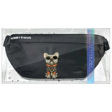 Nimmy Glasses Cool Dog Shoulder Crossbody Bag Black - N-YJ-XB-01
