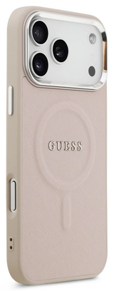 Guess Saffiano Case with MagSafe for iPhone 17 Pro Max 6.9" Pink - GUHMP17LPSAREGSP