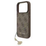 Guess 4G Charms Case for iPhone 17 Pro 6.3" Tone on Tone Brown - GUHMP17LGF4GCW