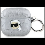 Karl Lagerfeld Monogram Karl Head Case for AirPods 4 Silver - KLA4PGKIPS