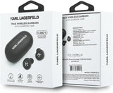 Karl Lagerfeld TWS Saffiano Logo ENC Earbuds Black - KLTWSPSALMK