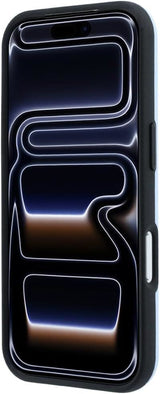 Mercedes Leather Semi Wrap Iconic Line Case with MagSafe for iPhone 17/18 Pro Max 6.9" Blue - MEHMP18X25PFWSTB