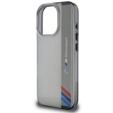 BMW Motosport IML Vertical Stripe Case for iPhone 16 Pro Max 6.9" Grey - BMHCP16X23HTFEG