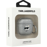 Karl Lagerfeld Monogram Choupette Head Case for AirPods 4 Silver - KLA4PGCHPS