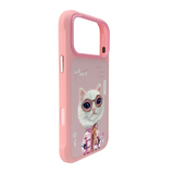 Nimmy Cool & Cute 2.0 White Rich & Beauty Cat Case with MagSafe for iPhone 17 Pro Max 6.9" Pink - N-KMLL-IP17-PRO-MAX-04