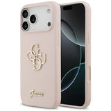 Guess Liquid Silicone 4G Metal Logo Case for iPhone 17 Pro Max 6.9" Pink - GUHCP17XSC4GSMP