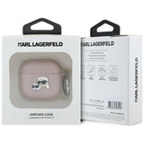 Karl Lagerfeld Monogram Karl & Choupette Head Case for AirPods 4 Pink - KLA4PGKCPP