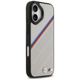 BMW M Tricolor Metal Logo Case with MagSafe for Case for iPhone 17 6.3" Grey - BMHMP17S25PCSPEG