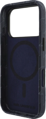 Karl Lagerfeld Monogram Logo Case with MagSafe for iPhone 17 Pro Max 6.9" Blue - KLHMP17X5PGKLMCB