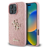 Guess Fixed Glitter Big 4G Logo Case for iPhone 16 Pro 6.3" Pink - GUHCP16LHG4SGP