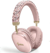 Guess GCube Metallic Script Logo On Ear Wireless Headphone Pink - GUBHK1GCTCSP