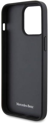 Mercedes Benz Leather Case Star Logo Case for iphone 15 Pro Max 6.7" Wine Red - MEHCP15XARMRE