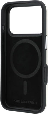 Karl Lagerfeld Smooth PU Leather Case with Sketch Print and MagSafe for iPhone 17/18 Pro 6.3" Beige - KLHMP18L6PWKCIDE