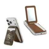 Guess 4G Big Metal Logo Magnetic Card Holder with Stand and Mirror Brown - GUWMSMIP4GW
