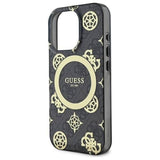 Guess IML Peony On 4G Background Case with MagSafe for iPhone 16 Pro Max 6.9" Black - GUHMP16XH4PYEEK