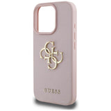 Guess Grained Big 4G Logo & Small Classic Logo Case for iPhone 16 Pro Max 6.9" Pink - GUHCP16XPGT4MBP