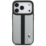 BMW M Perforated Stripe Logo Case with MagSafe for iPhone 17 Pro 6.3" Grey - BMHMP17L25PCPSGK