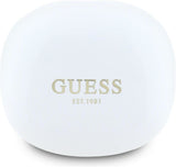 Guess Glossy Classic Logo TWS Wireless Earphones White - GUTWST7FCEEH