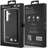 BMW Genuine Leather Carbon Case for Samsung Galaxy S24 6.2" Black - BMHCS24S22NBCK