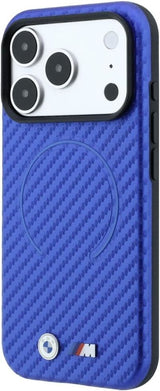 BMW M Carbon Printed Ring Case with MagSafe for iPhone 17/18 Pro Max 6.9" Blue - BMHMP18X26SWPCMBB