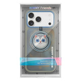 Nimmy Big Eye Cute Pet Silver Shaded Cat Face Case with Detachable MagSafe Grip for iPhone 17 Pro 6.3" Grey Blue - N-XDY-CXZJZH-IP17-PRO-023