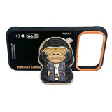 Nimmy Cool & Cute 2.0 Gorilla Case with MagSafe Stand for iPhone 17 Pro Max 6.9" Black Orange - N-YJKM-CXZJZH-IP17-PRO-MAX-016