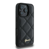 Guess Quilted Metal Logo Case for iPhone 16 Pro 6.3" Black - GUHCP16LPSQSQSK