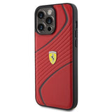 Ferrari Twist Metal Logo Case for iphone 15 Pro Max 6.7" Red - FEHCP15XPTWR