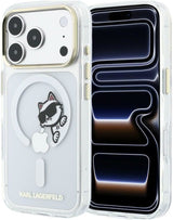 Karl Lagerfeld Peekaboo Logo Case with MagSafe for iPhone 17/18 Pro Max 6.9" Clear - KLHMP18X6HCPSCT