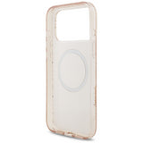 Guess IML Flowers Electro Pearl Strap MagSafe Case for iPhone 17 Pro Max 6.9" Pink - GUHMP17XHCPOFPP