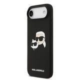 Karl Lagerfeld Liquid Silicone Double Head Case with MagSafe for iPhone 17 Air 6.5" Black - KLHMP17MSKCHPPLK