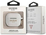 Guess Silicone Glitter Case for Airpods 3 White - GUA3SGGEH
