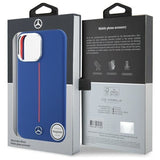 Mercedes Benz Silicone Red Stripe Case with MagSafe for iPhone 16 Pro Max 6.9" Navy Blue - MEHMP16X23SUMRV