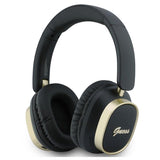 Guess Rectangle Metal Script Logo ENC On Ear Wireless Headphone Black - GUBHV28HGCSMK